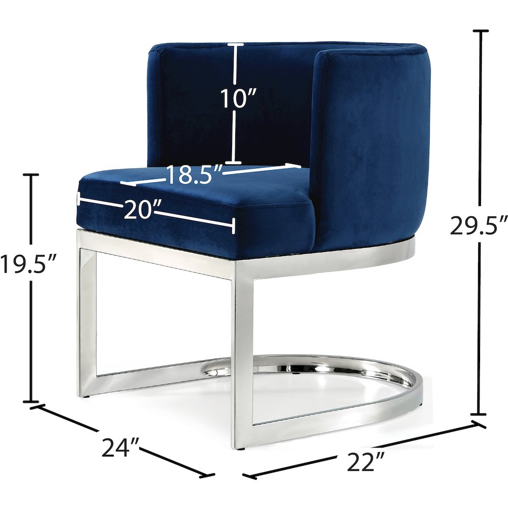 Gianna Navy Velvet Dining Chair