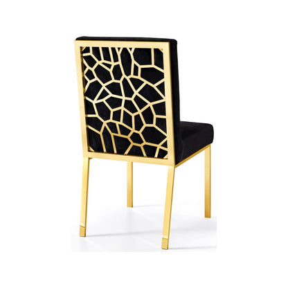 Opal Black Velvet Dining Chair, Set of 2