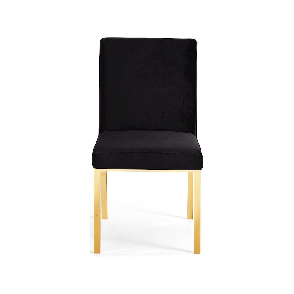 Opal Black Velvet Dining Chair, Set of 2