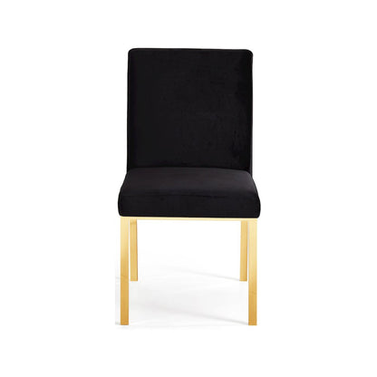 Opal Black Velvet Dining Chair, Set of 2
