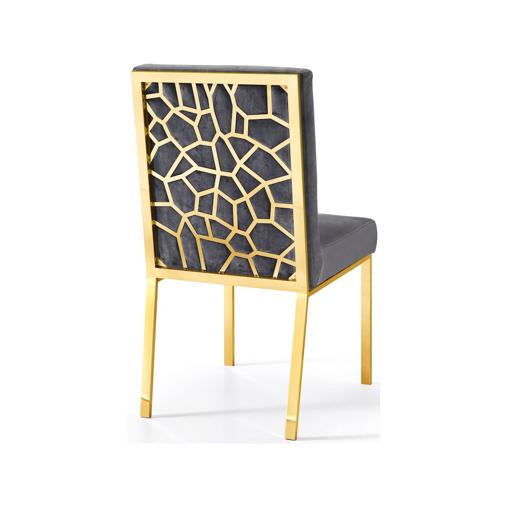 Opal Grey Velvet Dining Chair, Set of 2