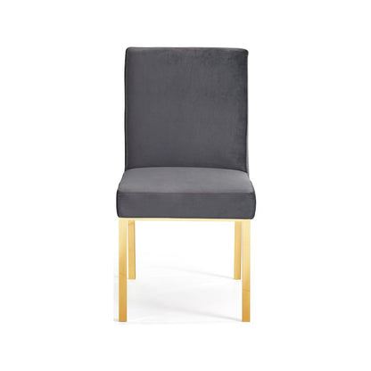 Opal Grey Velvet Dining Chair, Set of 2