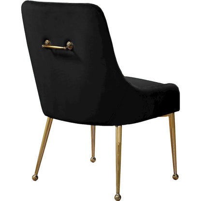 Owen Black Velvet Dining Chair, Set of 2