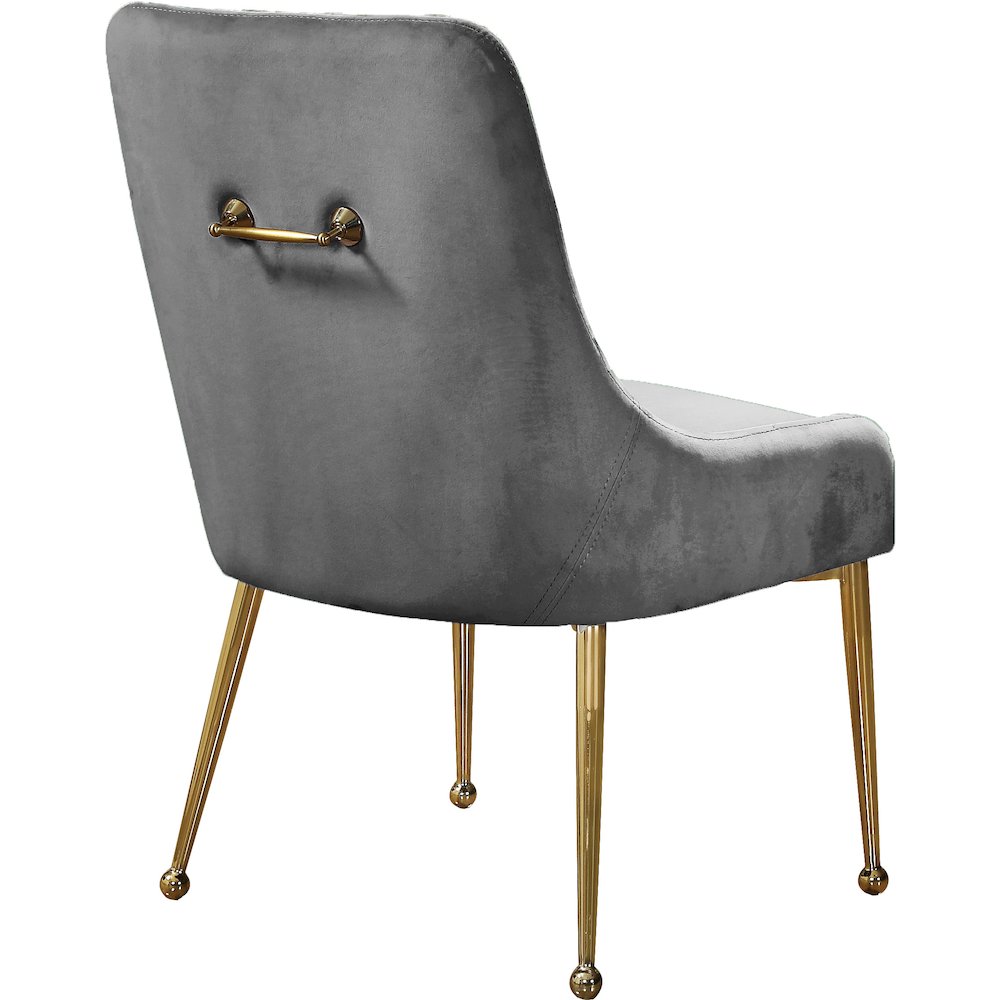 Owen Grey Velvet Dining Chair, Set of 2