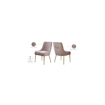 Owen Pink Velvet Dining Chair, Set of 2