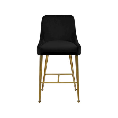Owen Black Velvet Stool, Set of 2