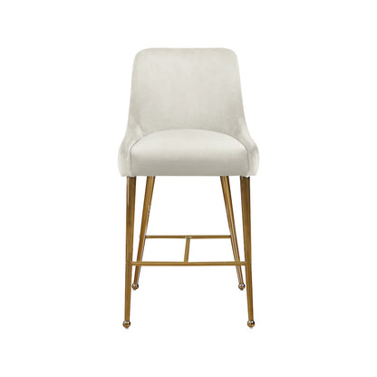 Owen Cream Velvet Stool, Set of 2