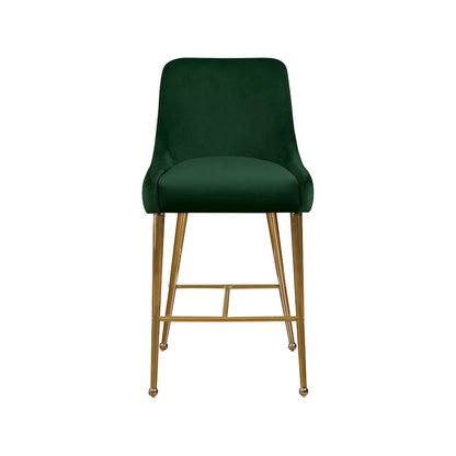 Owen Green Velvet Stool, Set of 2