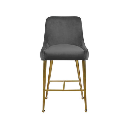 Owen Grey Velvet Stool, Set of 2
