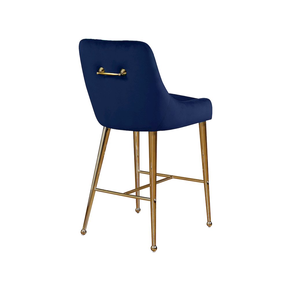 Owen Navy Velvet Stool, Set of 2