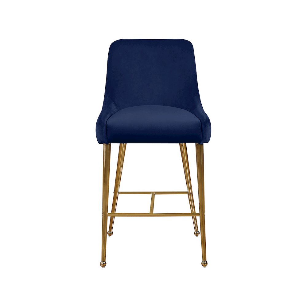 Owen Navy Velvet Stool, Set of 2