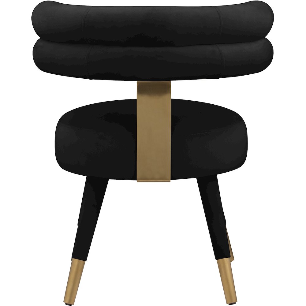 Fitzroy Black Velvet Dining Chair, Set of 2