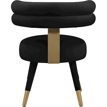 Fitzroy Black Velvet Dining Chair, Set of 2