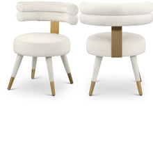 Fitzroy Cream Velvet Dining Chair, Set of 2