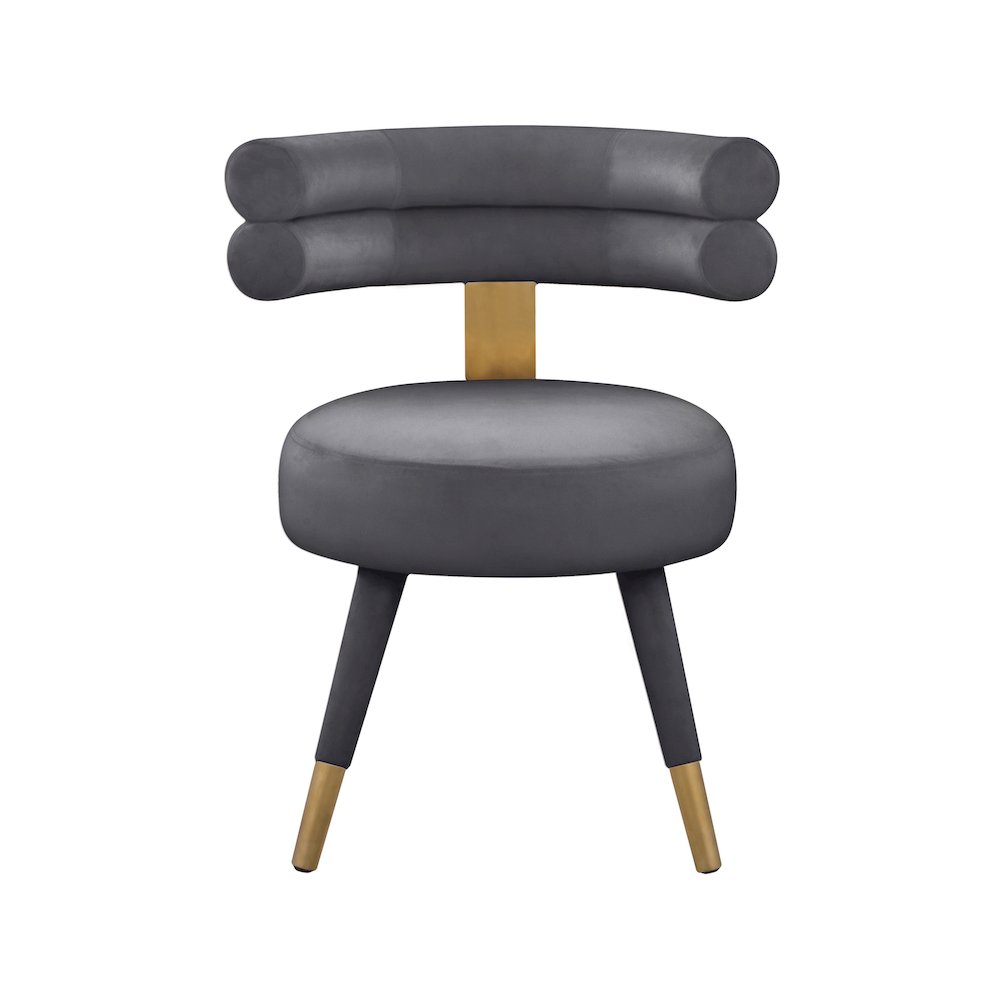 Fitzroy Grey Velvet Dining Chair, Set of 2