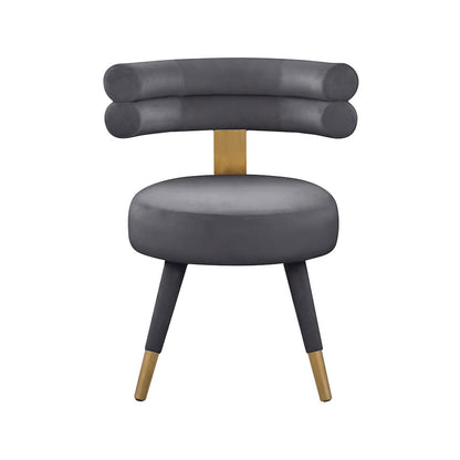 Fitzroy Grey Velvet Dining Chair, Set of 2