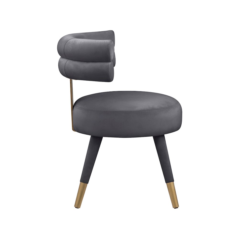 Fitzroy Grey Velvet Dining Chair, Set of 2