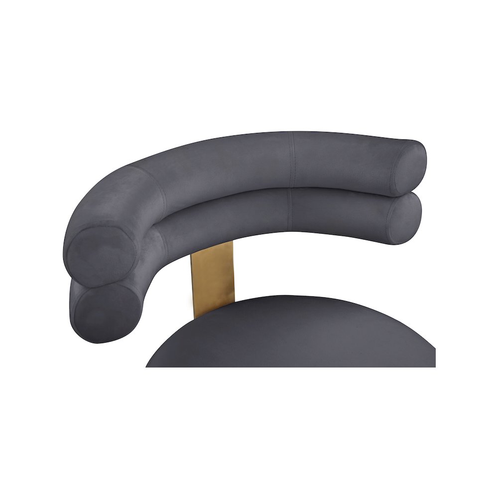 Fitzroy Grey Velvet Dining Chair, Set of 2