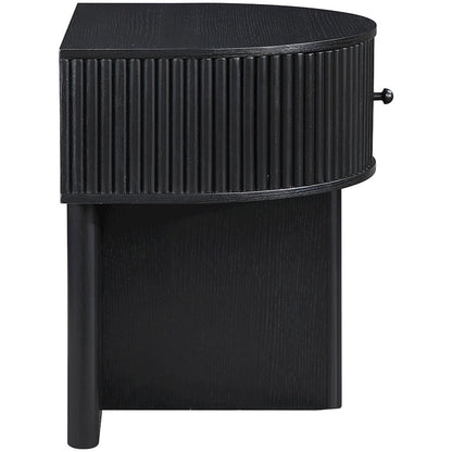 Cortland Black Acacia Veneer And Solid Wood Night Stand
