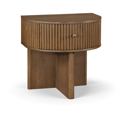 Cortland Brown Acacia Veneer And Solid Wood Night Stand