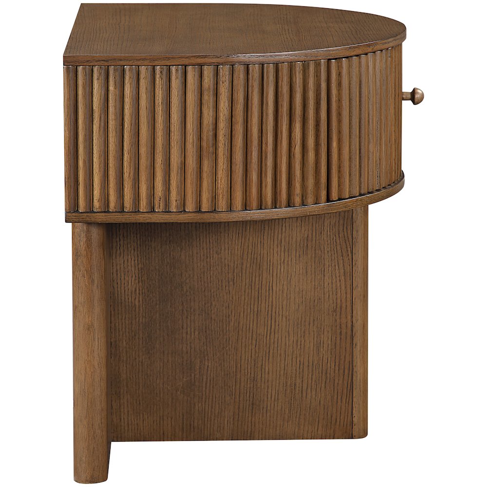 Cortland Brown Acacia Veneer And Solid Wood Night Stand