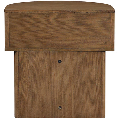 Cortland Brown Acacia Veneer And Solid Wood Night Stand