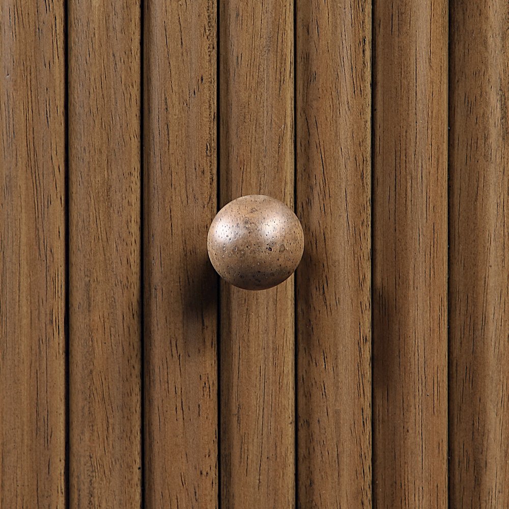 Cortland Brown Acacia Veneer And Solid Wood Night Stand
