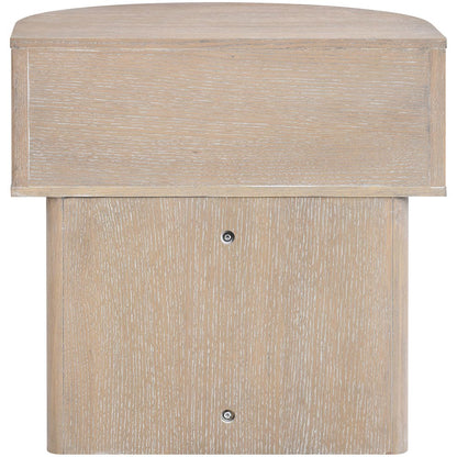 Cortland Natural Acacia Veneer And Solid Wood Night Stand