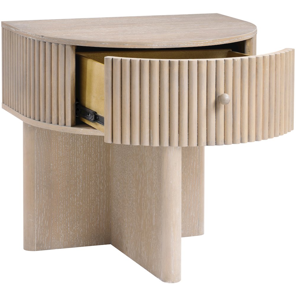 Cortland Natural Acacia Veneer And Solid Wood Night Stand