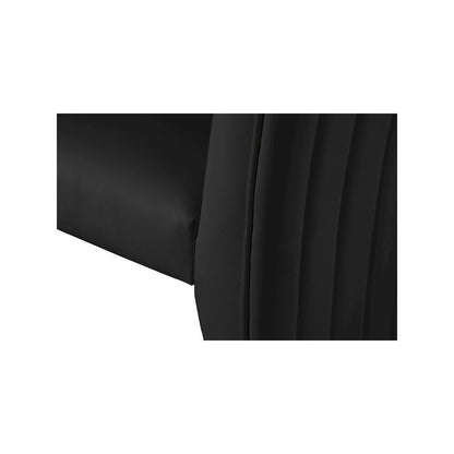 Porsha Black Vegan Leather Dining Chair, Set of 2