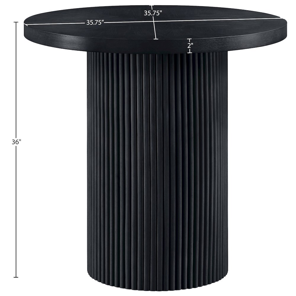 Belinda Black Oak Veneer And Solid Wood Counter Height Table