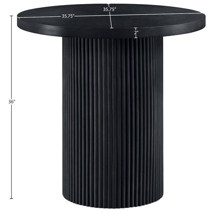 Belinda Black Oak Veneer And Solid Wood Counter Height Table