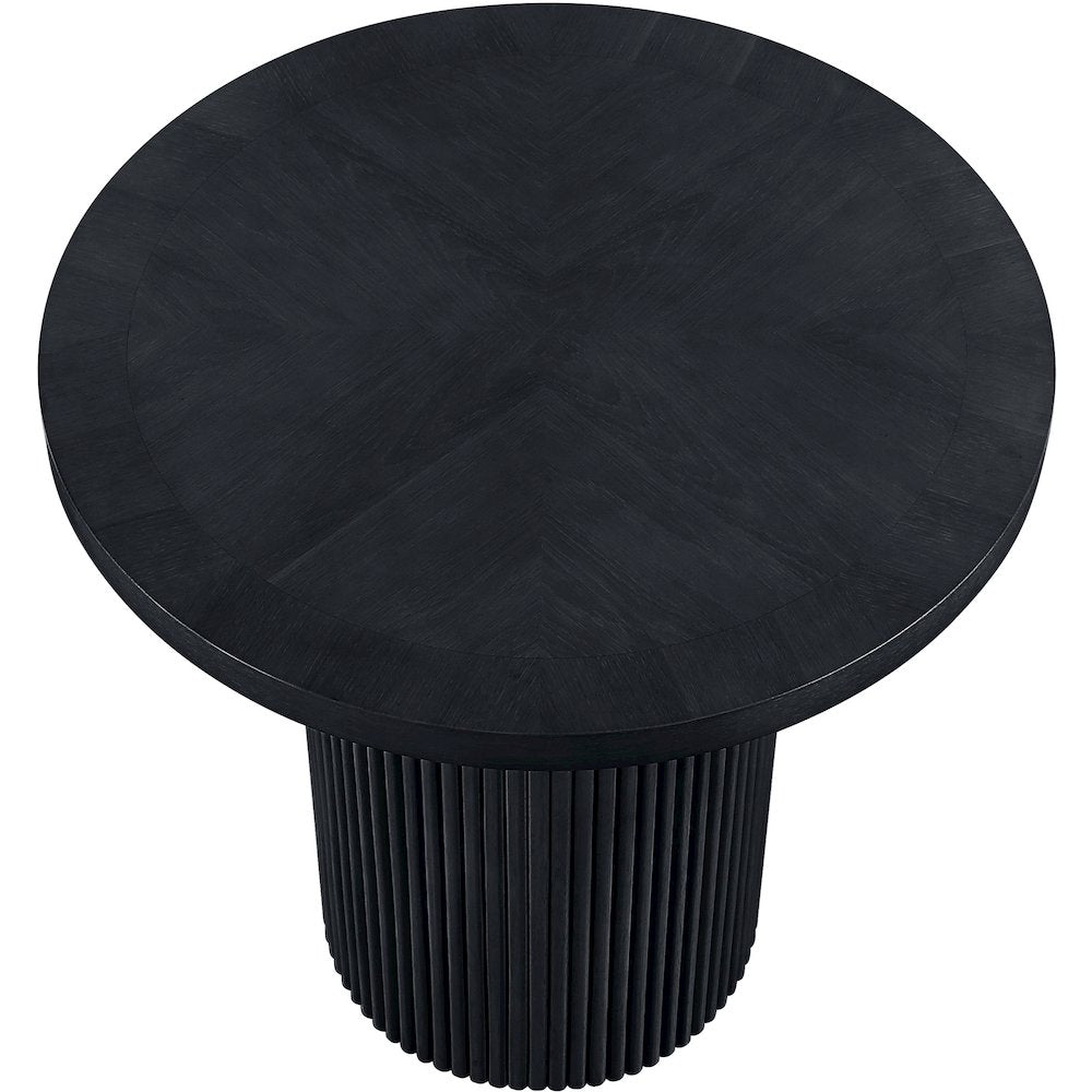 Belinda Black Oak Veneer And Solid Wood Counter Height Table