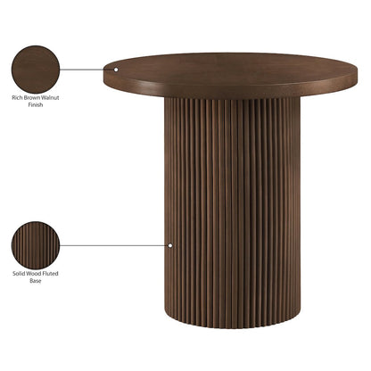 Belinda Brown Oak Veneer And Solid Wood Counter Height Table