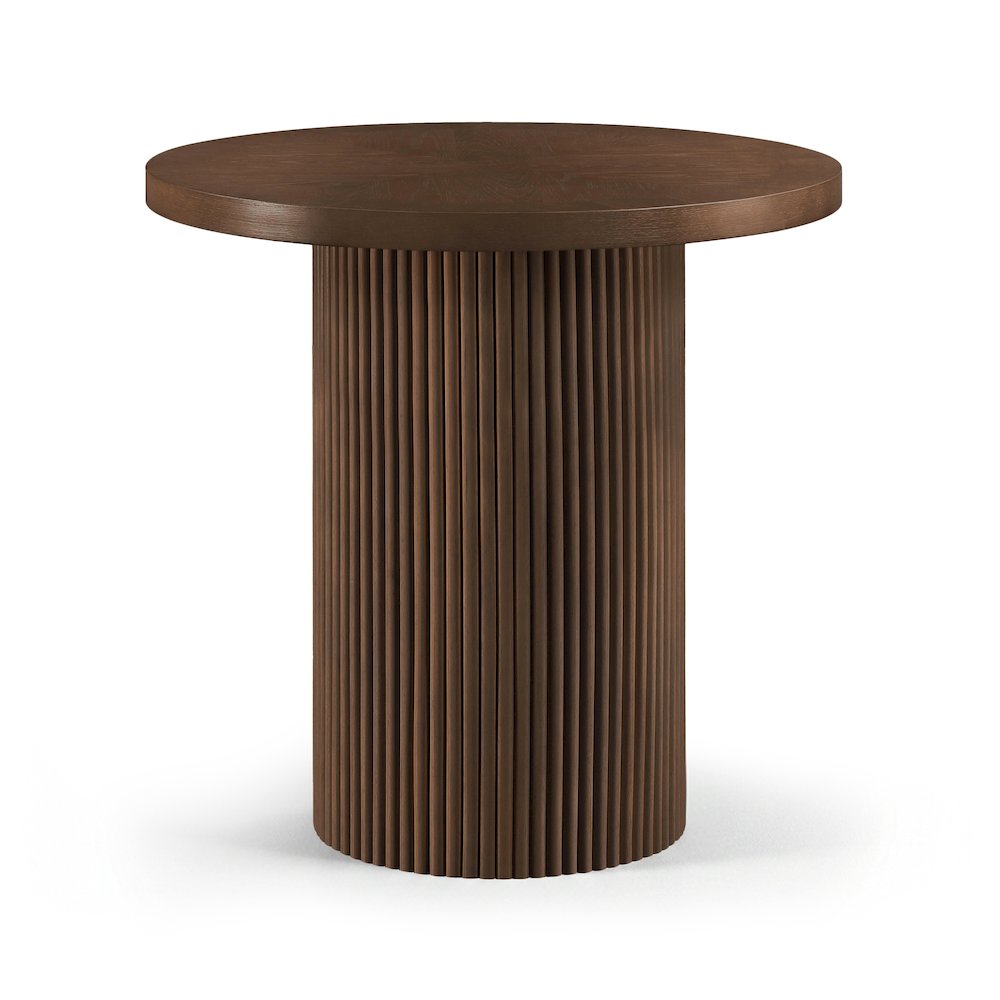 Belinda Brown Oak Veneer And Solid Wood Counter Height Table