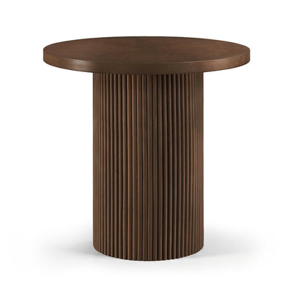 Belinda Brown Oak Veneer And Solid Wood Counter Height Table