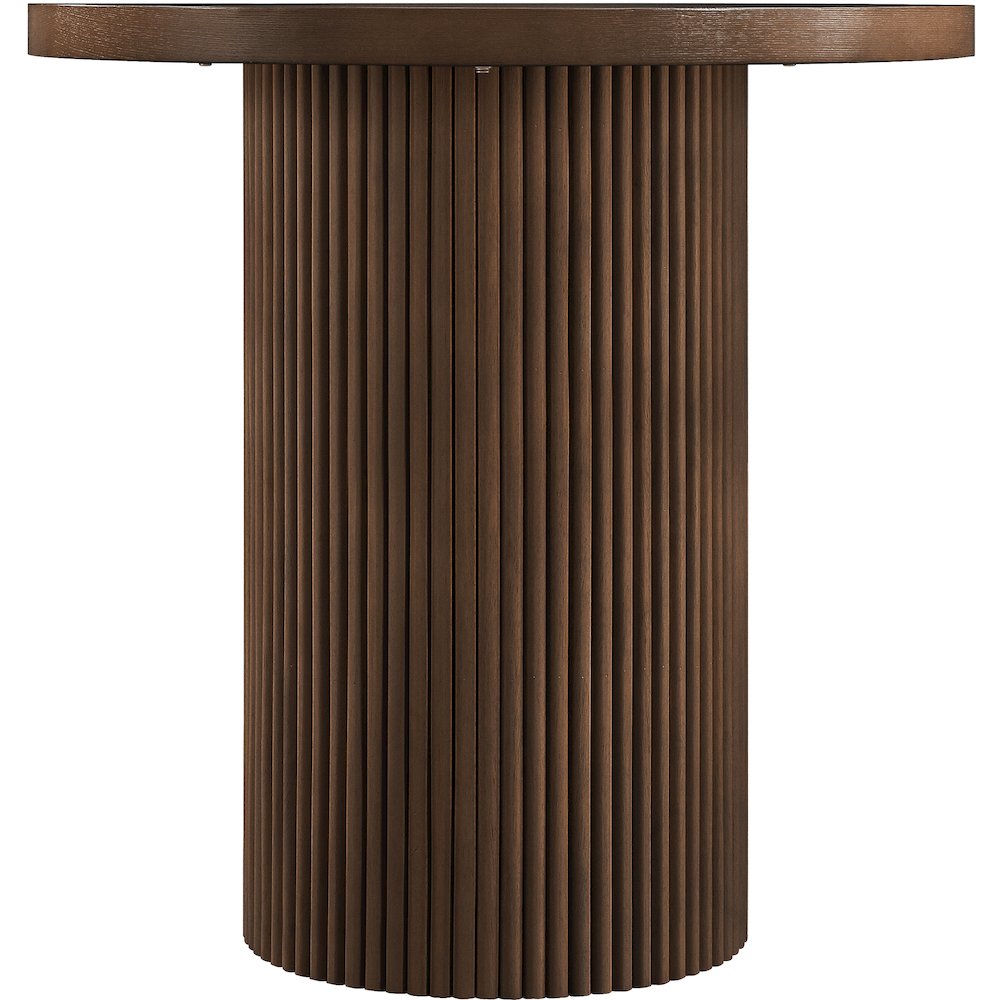Belinda Brown Oak Veneer And Solid Wood Counter Height Table