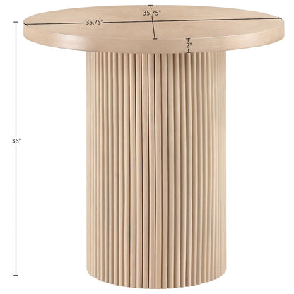 Belinda Natural Oak Veneer And Solid Wood Counter Height Table