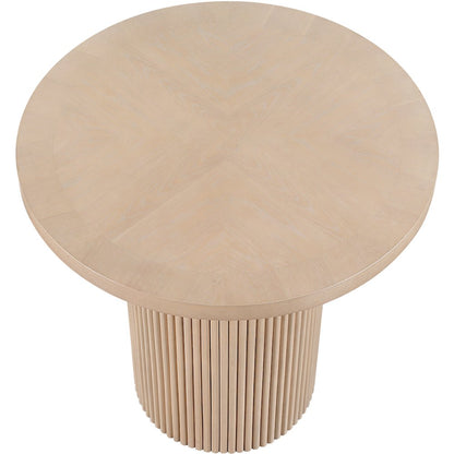 Belinda Natural Oak Veneer And Solid Wood Counter Height Table