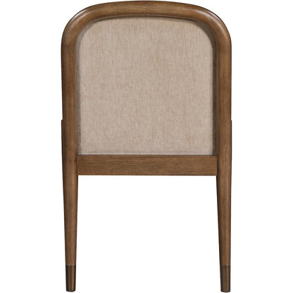 Cambria Beige Performance Fabric Upholstered Dining Arm Chair
