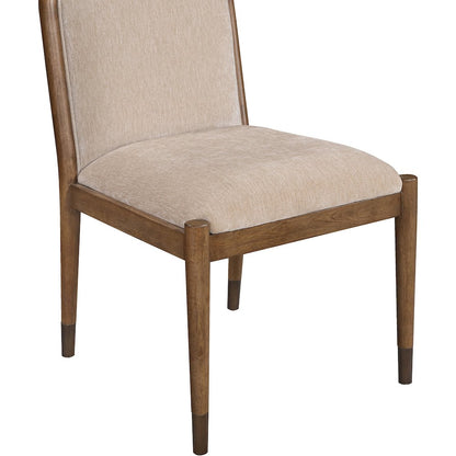 Cambria Beige Performance Fabric Upholstered Dining Side Chair, Set of 2