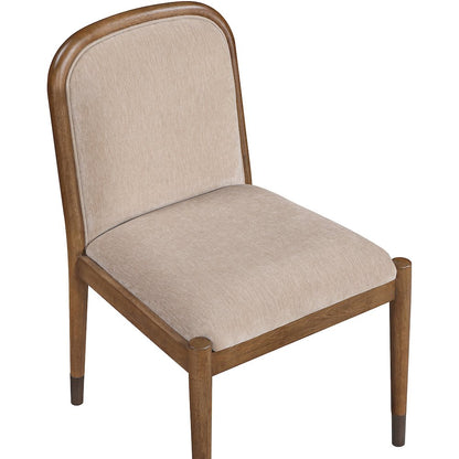 Cambria Beige Performance Fabric Upholstered Dining Side Chair, Set of 2