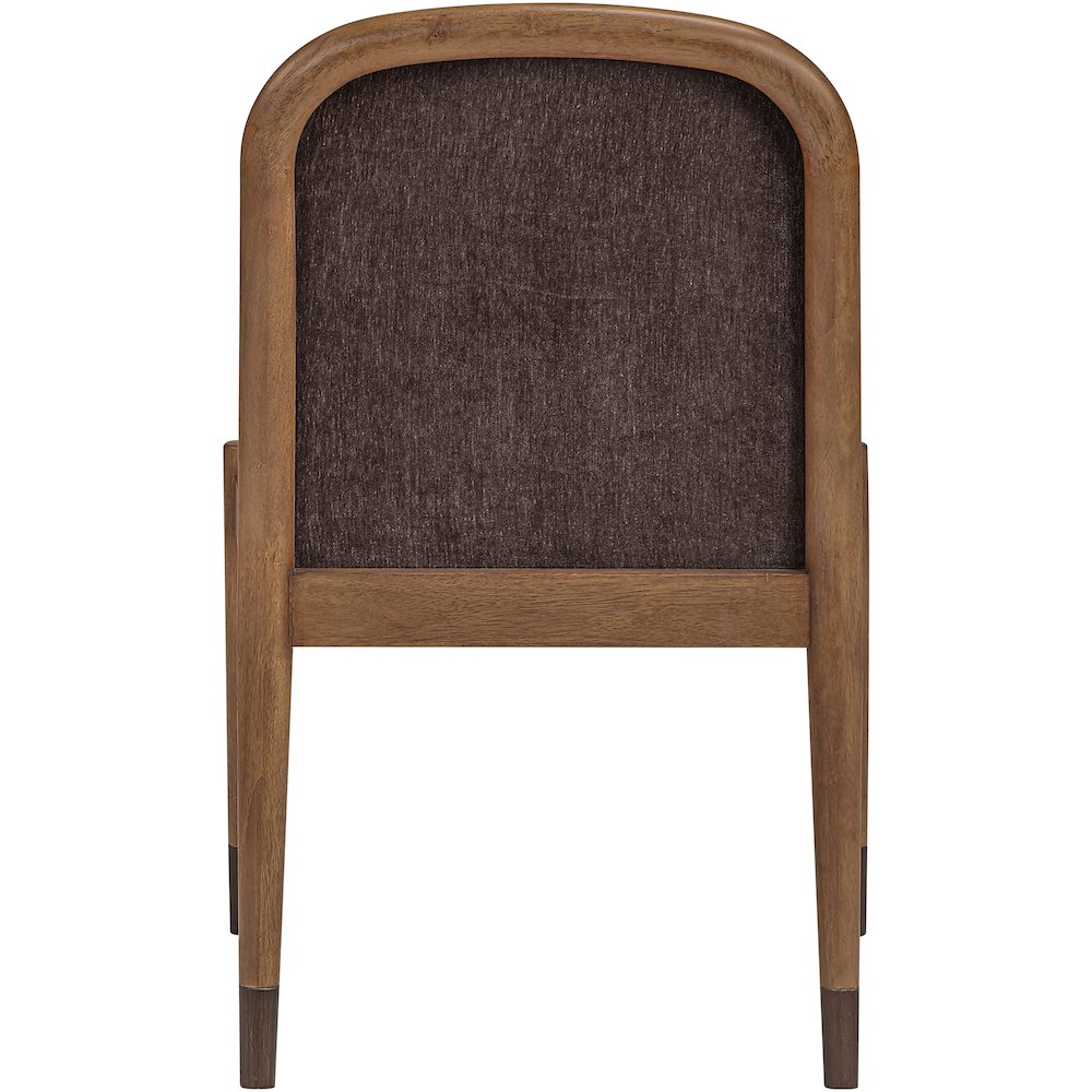 Cambria Brown Performance Fabric Upholstered Dining Arm Chair