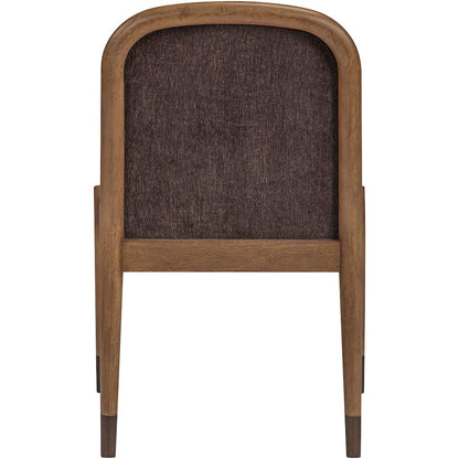 Cambria Brown Performance Fabric Upholstered Dining Arm Chair