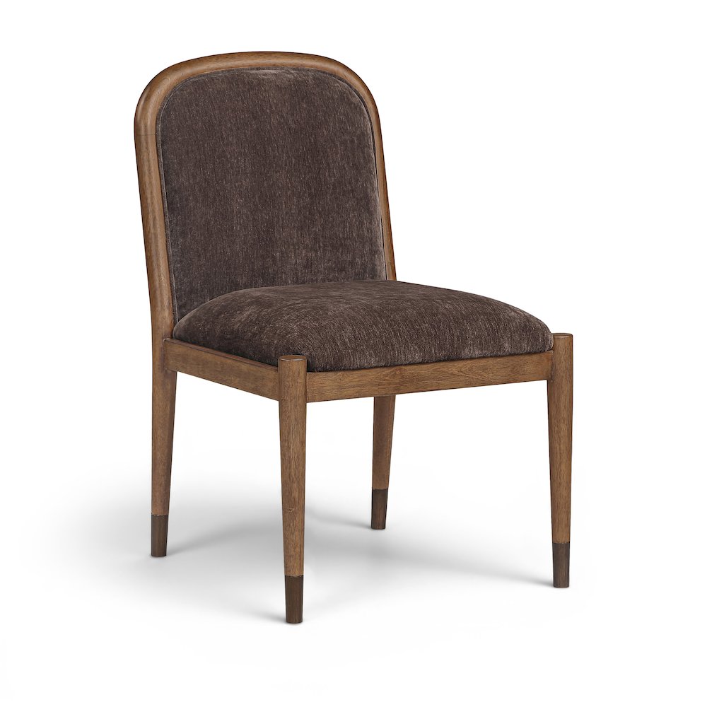 Cambria Brown Performance Fabric Upholstered Dining Side Chair, Set of 2