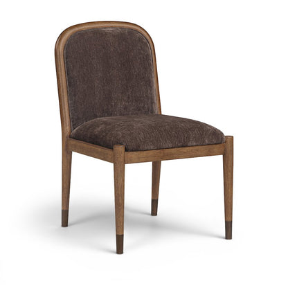 Cambria Brown Performance Fabric Upholstered Dining Side Chair, Set of 2
