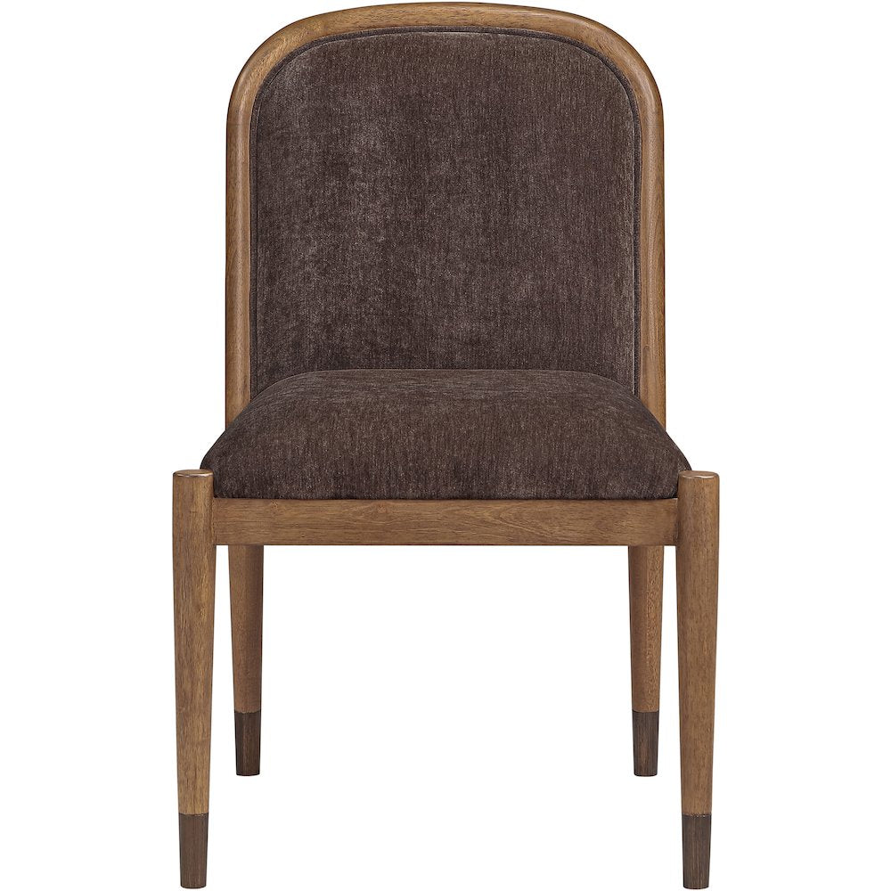 Cambria Brown Performance Fabric Upholstered Dining Side Chair, Set of 2
