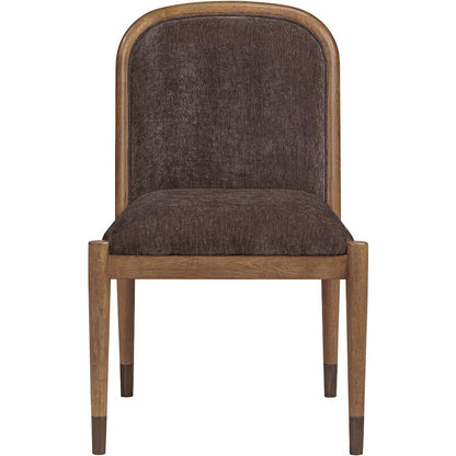 Cambria Brown Performance Fabric Upholstered Dining Side Chair, Set of 2
