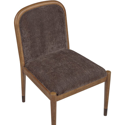 Cambria Brown Performance Fabric Upholstered Dining Side Chair, Set of 2