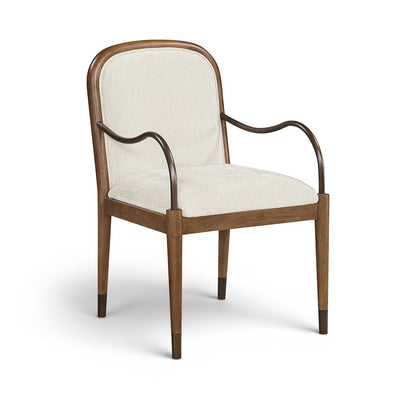 Cambria Cream Performance Fabric Upholstered Dining Arm Chair